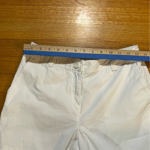 Pendleton Womens Cotton White Flat Front Crop Pants Size 4 (b5 - Picture 14 of 15
